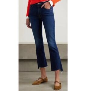 Mother Jeans Womens 27 Insider Crop Step Fray Teaming Up Designer USA Straight